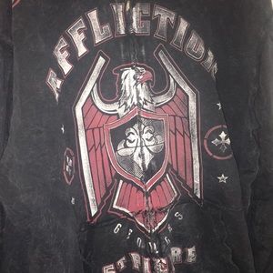 Affliction men’s zip up hoodie